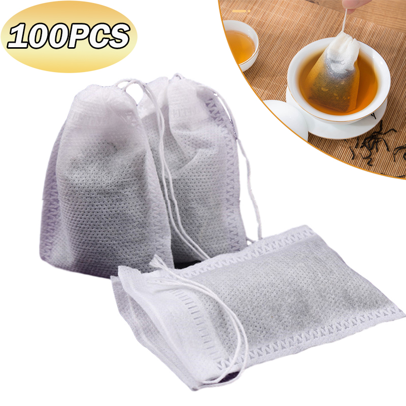 Herbal Wellness Supplement - 100Pcs Disposable Teabags Non-Woven Fabric Tea