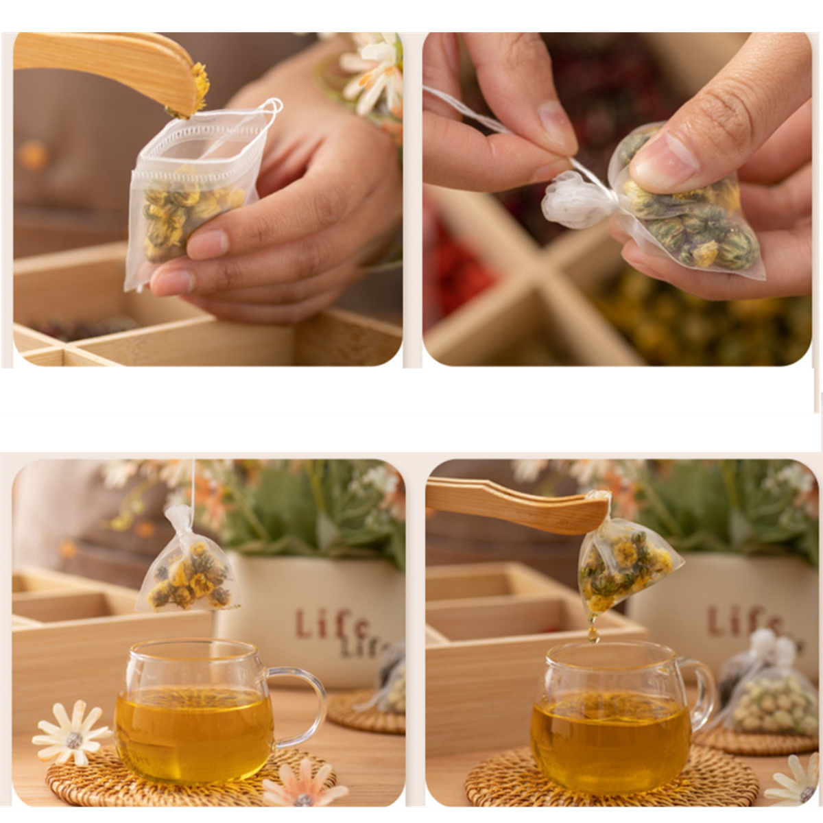 100pcs Tea Bags Nylon Food Gra - Herbal Wellness Supplement review and price