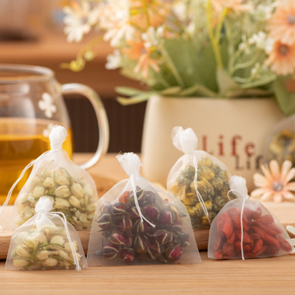 100pcs Tea Bags Nylon Food Gra - Herbal Wellness Supplement review and price